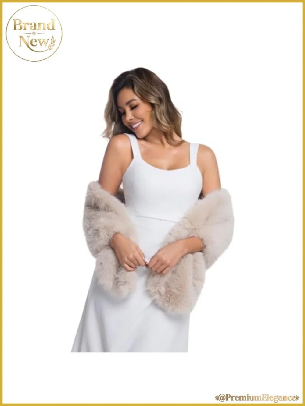 Faux Fur Collar Scarf Wrap Winter Warm Stole Shawl Neck Warmer Bridal Wedding